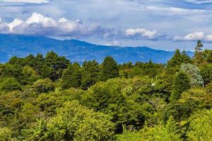 Beautiful mountain landscape city panorama forest trees nature Costa Rica. photo