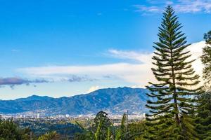 Beautiful mountain landscape city panorama forest trees nature Costa Rica. photo