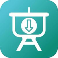 Downloading Presentation Vector Icon