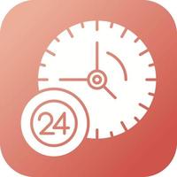 24 Hour Service Vector Icon