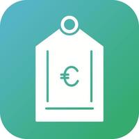 icono de vector de etiqueta euro