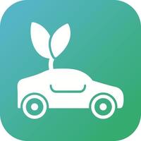 icono de vector de coche ecológico