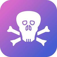 icono de vector de calavera pirata