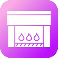 Electric Fireplace Vector Icon