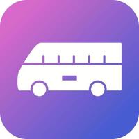 autobús en el icono de vector de aeropuerto