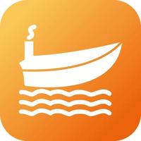 icono de vector de barco de vapor