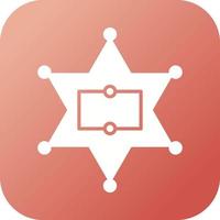 Sherrif Badge Vector Icon