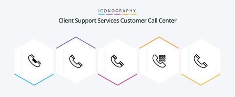 Call 25 Line icon pack including call. phone. telephone. dial. ui vector