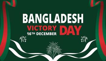 16 de diciembre banner del día de la victoria de bangladesh o día de la victoria vector