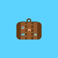 Luggage and suitcase flat illustration vector