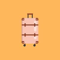 Luggage and suitcase flat illustration vector