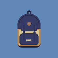 Backpack and bag flat illustration vector