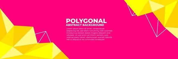 Geometric polygonal abstract background with triangles trendy fresh color combination, low poly banner horizontal with copy sapce for place text or object vector