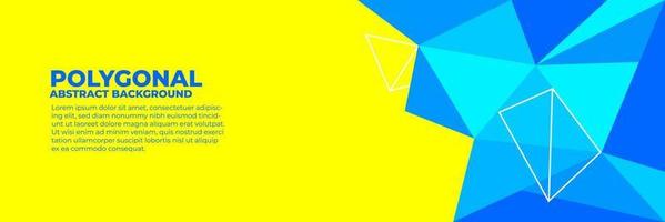fondo abstracto poligonal geométrico con triángulos combinación de colores frescos de moda, banner de baja poli horizontal con espacio de copia para colocar texto u objeto vector