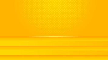Abstract minimalism yellow background with 3D embossed dynamic shapes vector, banner design with empty space for place text or object vector
