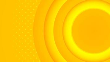 Abstract minimalism yellow background with 3D embossed dynamic shapes vector, banner design with empty space for place text or object vector