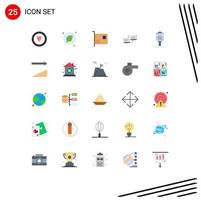 paquete de iconos de vector de stock de 25 signos y símbolos de línea para computadoras de conexión de información los competidores intercambian elementos de diseño de vector editables