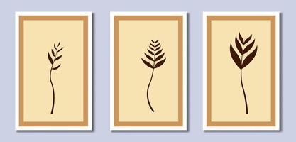 Free vector hand drawn flat design boho wall art