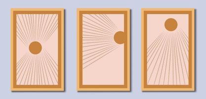 Free vector hand drawn flat design boho wall art