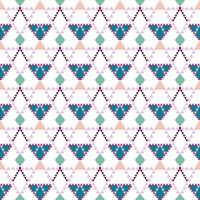 Geometric ethnic pattern with square triangle diagonal abstract ornament design for clothing fabric textile printing, handcraft, embroidery, carpet, curtain, batik, wallpaper wrapping, vector seamless