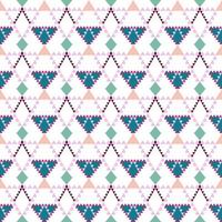 Geometric ethnic pattern with square triangle diagonal abstract ornament design for clothing fabric textile printing, handcraft, embroidery, carpet, curtain, batik, wallpaper wrapping, vector seamless