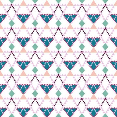 Geometric ethnic pattern with square triangle diagonal abstract ornament design for clothing fabric textile printing, handcraft, embroidery, carpet, curtain, batik, wallpaper wrapping, vector seamless
