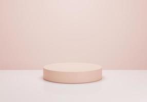 rosa geométrico 3d producto mostrar fondo concepto abstracto podio cilindro 3d render foto
