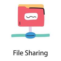 Trendy File Sharing vector