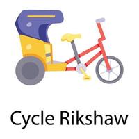 rickshaw de ciclo de moda vector