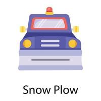 Trendy Snow Plow vector