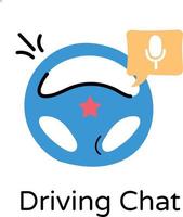 Trendy Driving Chat vector