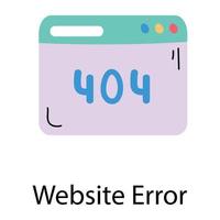 Trendy Website Error vector