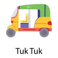 tuk-tuk de moda vector