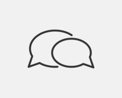 Chat icon vector design element. Talk bubble speech sign. Dialogue balloon.