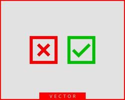 elemento de diseño de símbolo de vector de icono de marca de verificación.