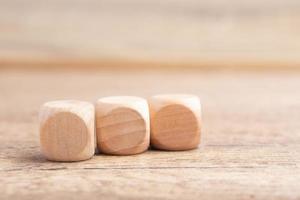 wooden blocks,on a brown background, Group of blank wooden blocks, cubes copy space for business text background such as idea, goal, plan concept photo
