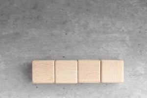 wooden blocks,on a brown background, Group of blank wooden blocks, cubes copy space for business text background such as idea, goal, plan concept photo