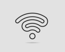 icono de wi-fi gratis. símbolo de vector wifi de zona de conexión. señal de ondas de radio.