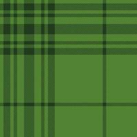 Plaid check pattern in green color. Seamless fabric texture. Tartan textile print. vector