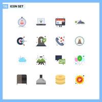 Set of 16 Modern UI Icons Symbols Signs for computer mountain buy nature hill Editable Pack of Creative Vector Design Elements