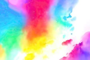 Bright and Colorful Watercolor Paint Splash Illustration on White Paper photo