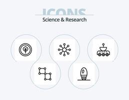 paquete de iconos de línea científica 5 diseño de iconos. ciencia. auto. ciencia. espacio. ciencia vector