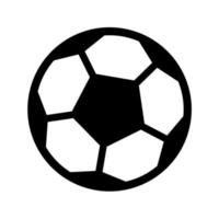 Soccer ball simple icon isolated on white. Vector illustration