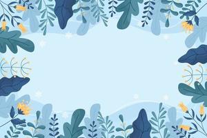 Winter Floral Border Background vector