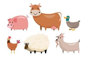 set of animals wildlife character vector illustration