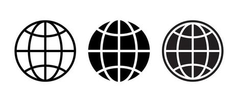 Globe, web, website, earth, internet icon vector set collection