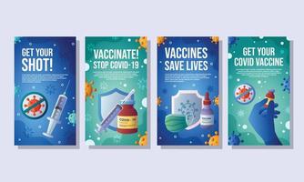 Covid 19 Vaccination Social Media Posts vector