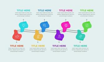 concepto de 8 pasos vectoriales de diseño infográfico de desarrollo empresarial. plantilla de diseño de presentación de infografía simple vector