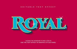 Royal editable text effect template vector