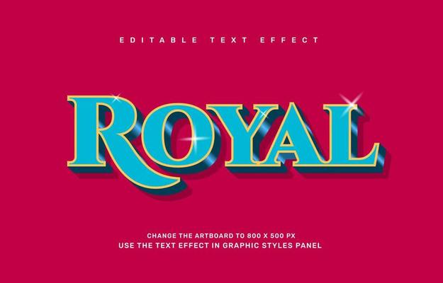 Royal editable text effect template